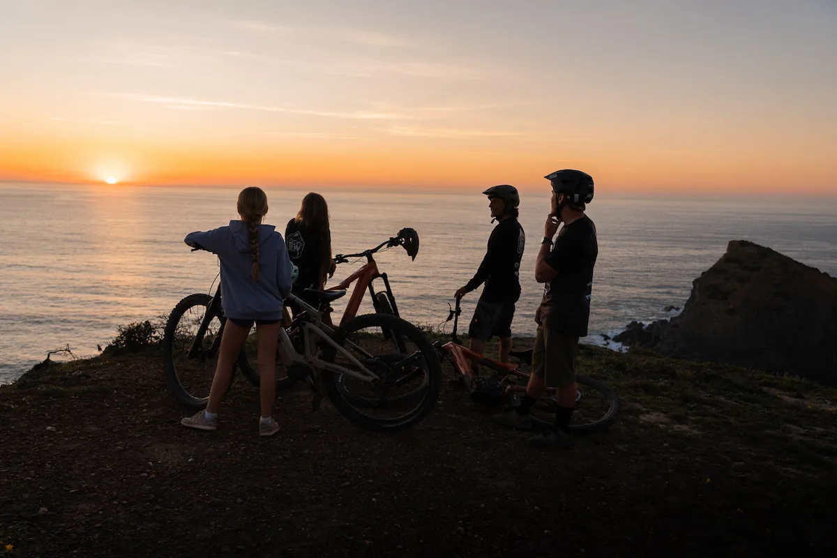 Golden hour mountain bike trails in the Algarve