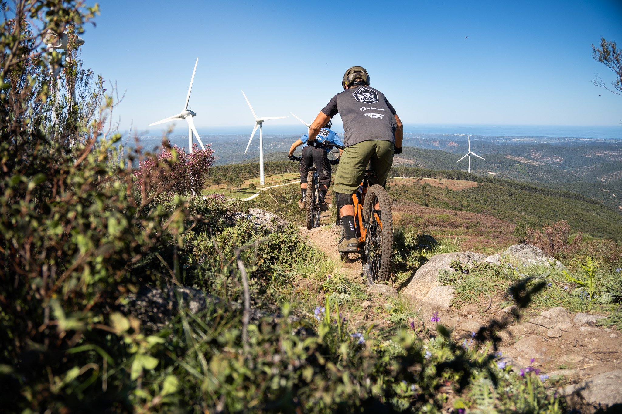 Mountain biking on highland trails in Algarve