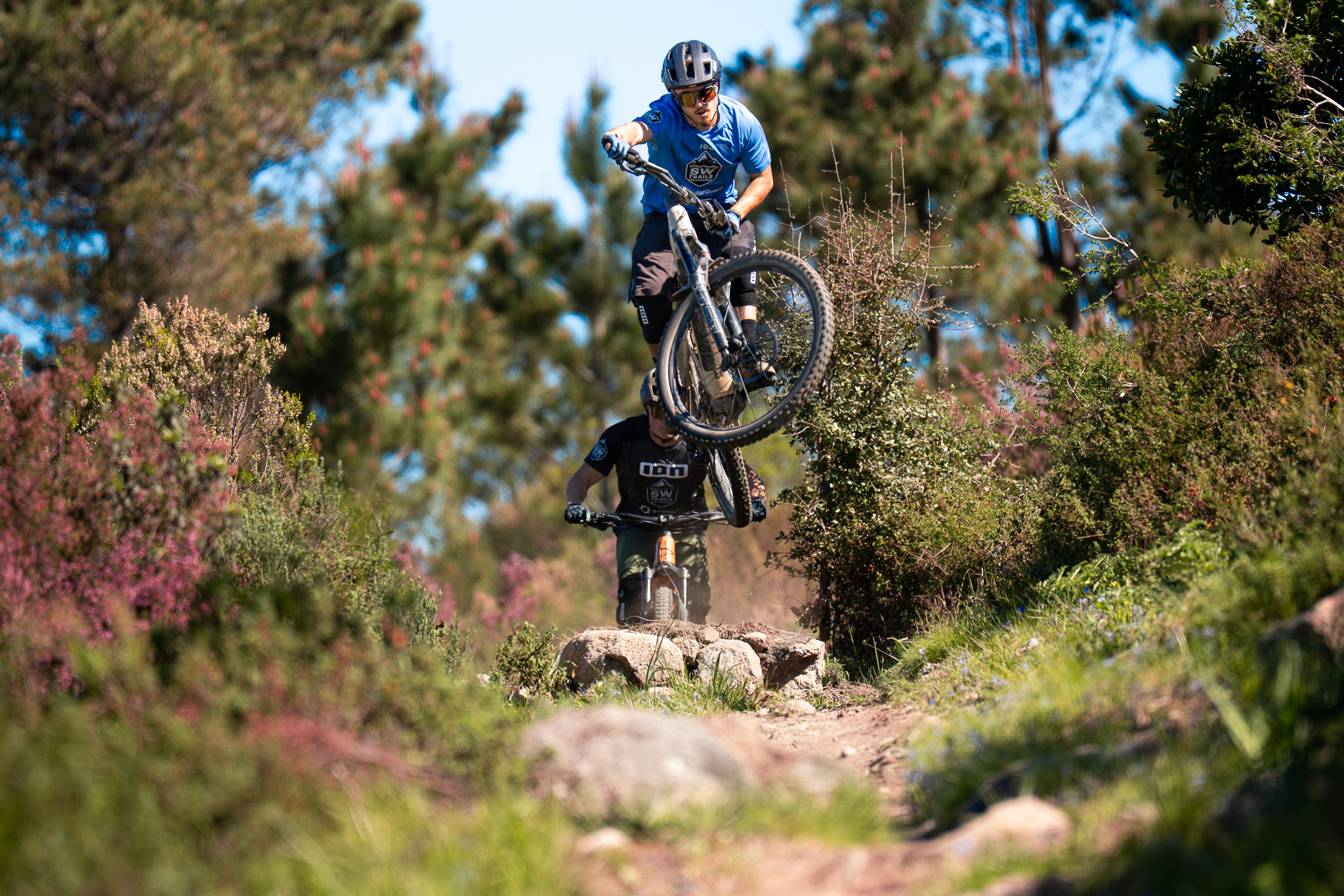 Mountain biking on rugged trails during the Mountain Challenge tour in Algarve
