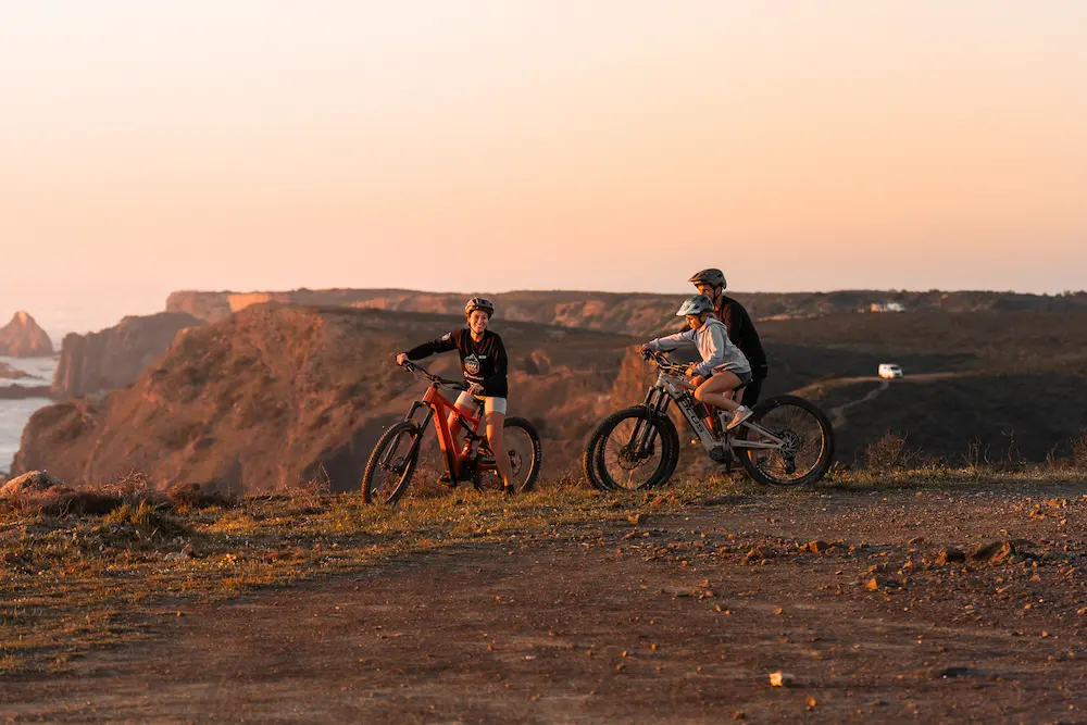 Golden hour mountain biking on the Sunset Ride tour in the Southwest Algarve